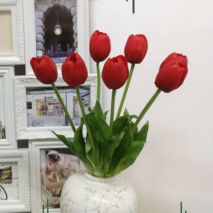 Искусственные цветы в Октябрьске | Цветы искусственные «Тюльпаны», красные, букет