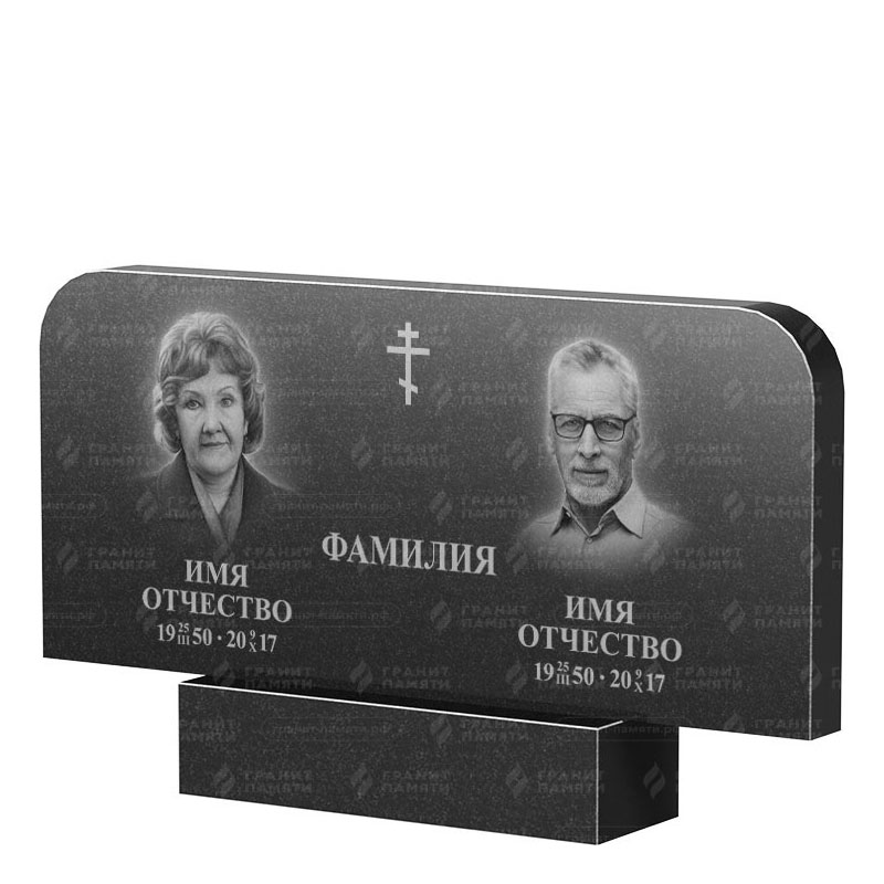 Памятники из гранита двойные в Октябрьске | Двойной гранитный памятник ФГ-254