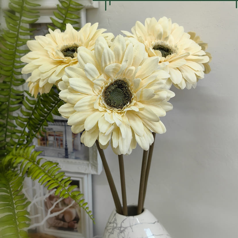 Искусственные цветы в Октябрьске | Цветок искусственный «Гербера», молочно-персиковая, одиночный