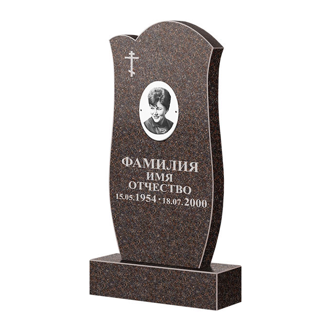 Памятники из цветного гранита в Октябрьске | Памятник из гранита Карел Brown ФГЦ-039
