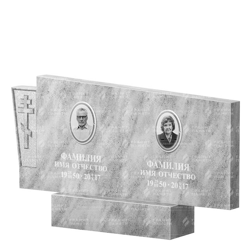 Памятники из мрамора в Октябрьске | Двойной мраморный памятник ФМ-137