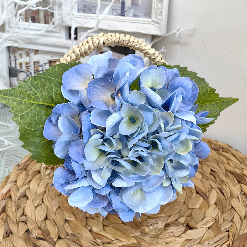 Искусственные цветы в Октябрьске | Цветок искусственный «Гортензия», голубая, одиночный