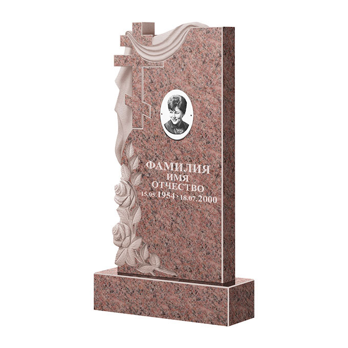 Гранитные памятники в Октябрьске | Памятник из гранита Розалия Pink ФГЦ-189