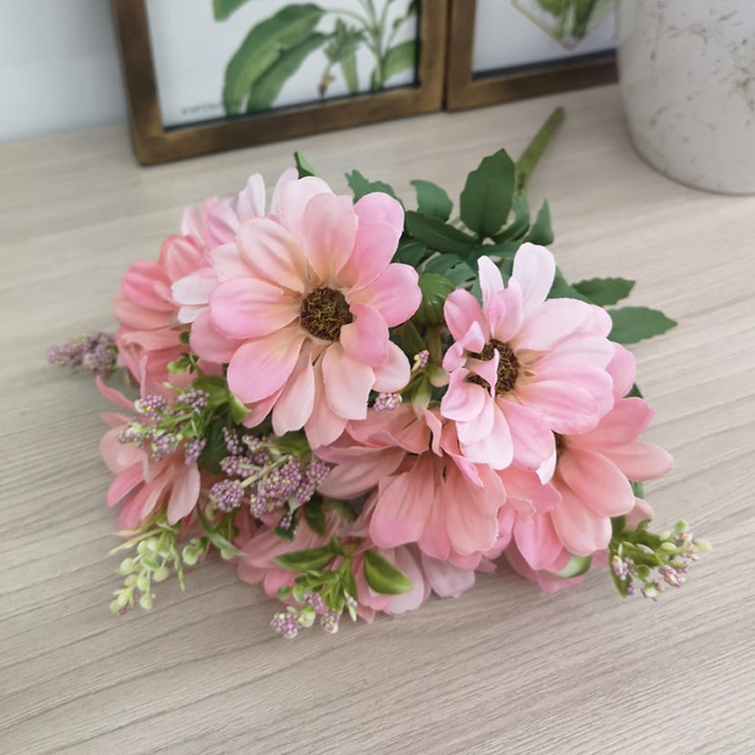 Искусственные цветы в Октябрьске | Цветы искусственные «Ромашки с бутонами», розовые, букет