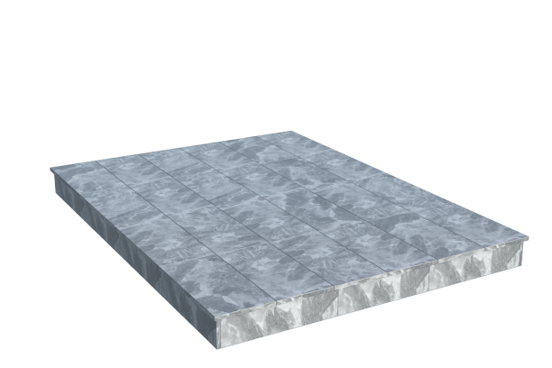 Площадки на могилу в Октябрьске | Площадка с вертикальной (15 см) мраморной облицовкой