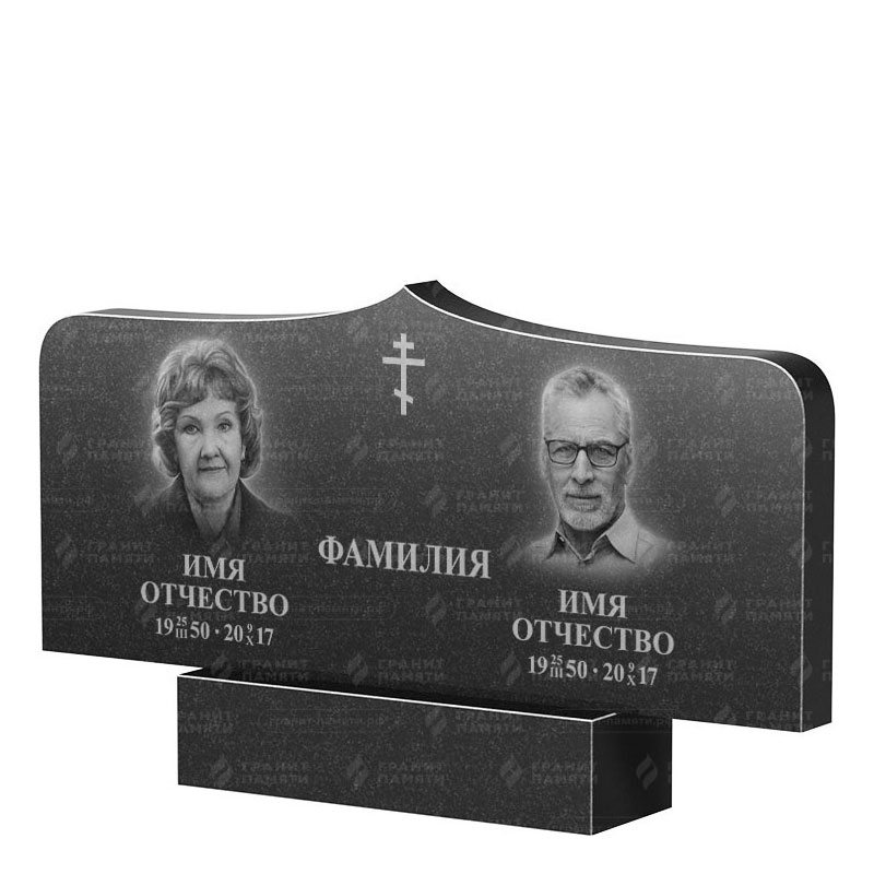 Гранитные памятники в Октябрьске | Двойной гранитный памятник ФГ-260