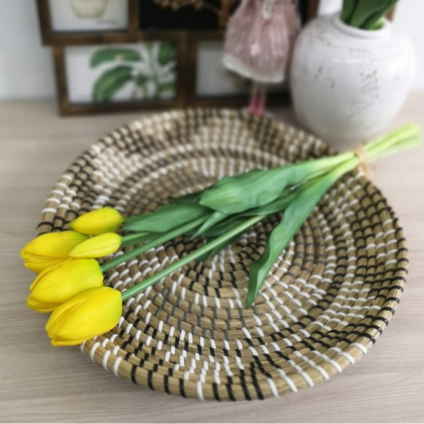 Искусственные цветы в Октябрьске | Цветы искусственные «Тюльпаны, бутоны», желтые, букет