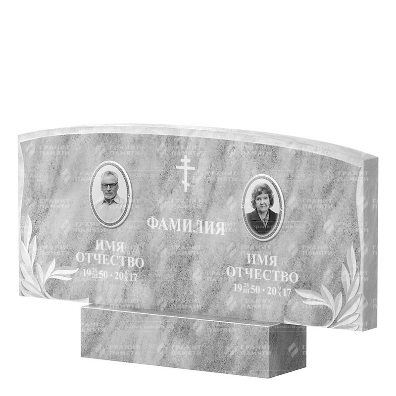 Памятники из мрамора в Октябрьске | Двойной мраморный памятник ФМ-135