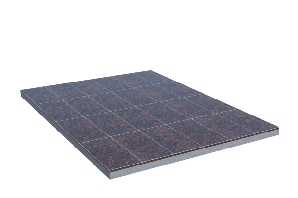 Площадки на могилу в Октябрьске | Площадка с облицовкой Дымовским гранитом