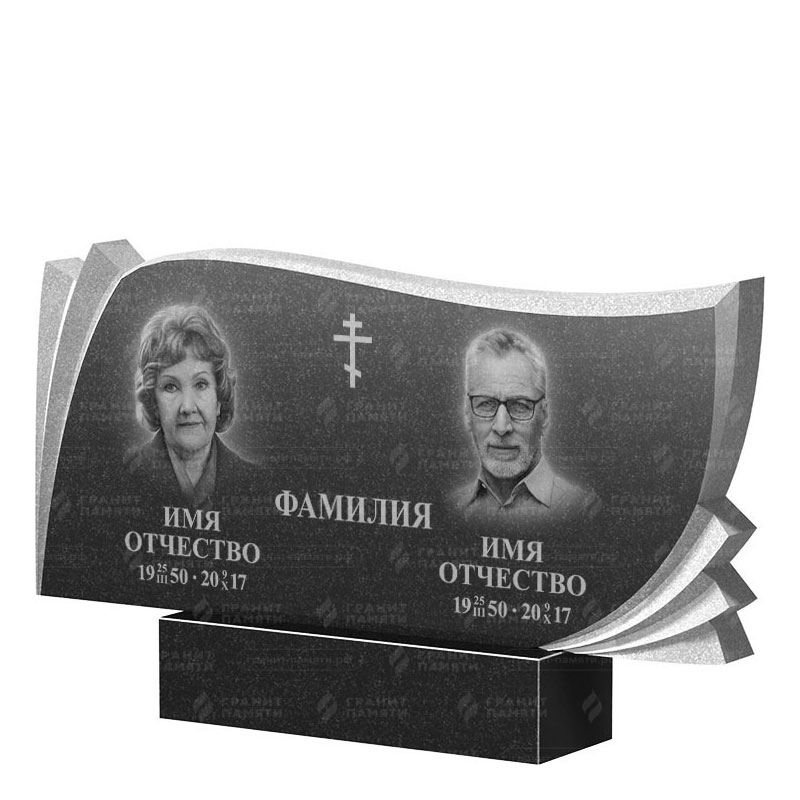 Гранитные памятники в Октябрьске | Двойной гранитный памятник ФГ-265