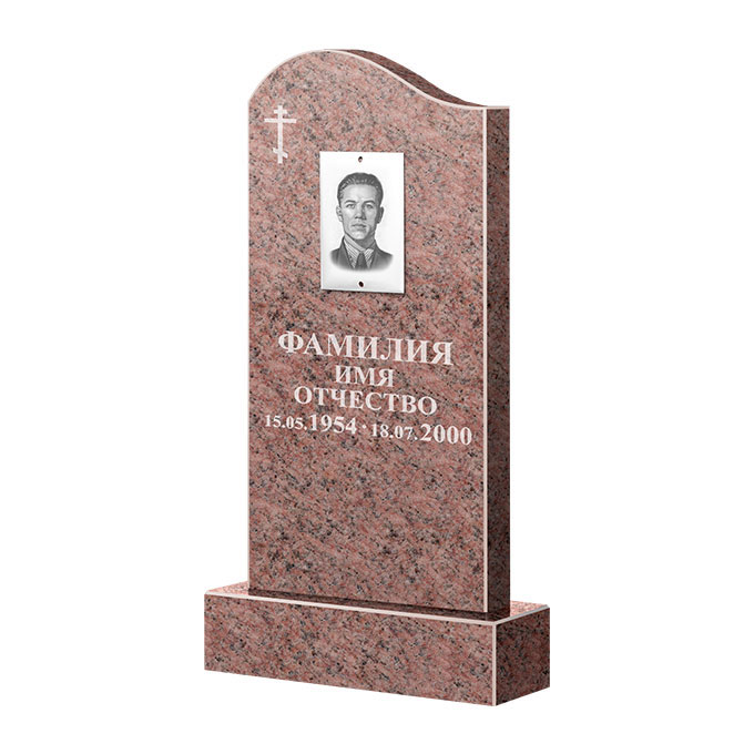 Памятники из цветного гранита в Октябрьске | Памятник из гранита Розалия Pink ФГЦ-030