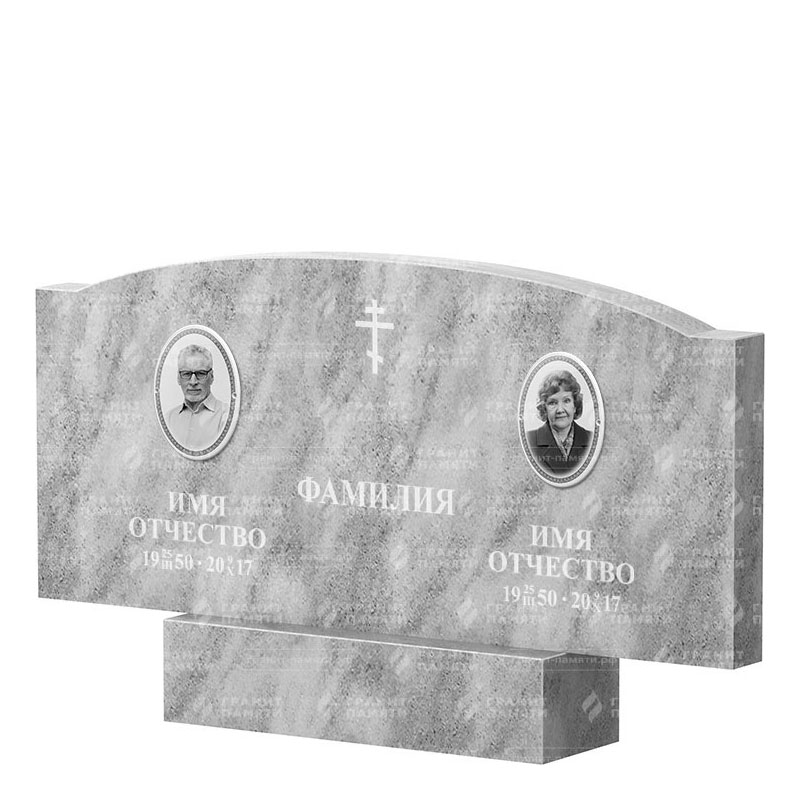 Памятники из мрамора в Октябрьске | Двойной мраморный памятник ФМ-257