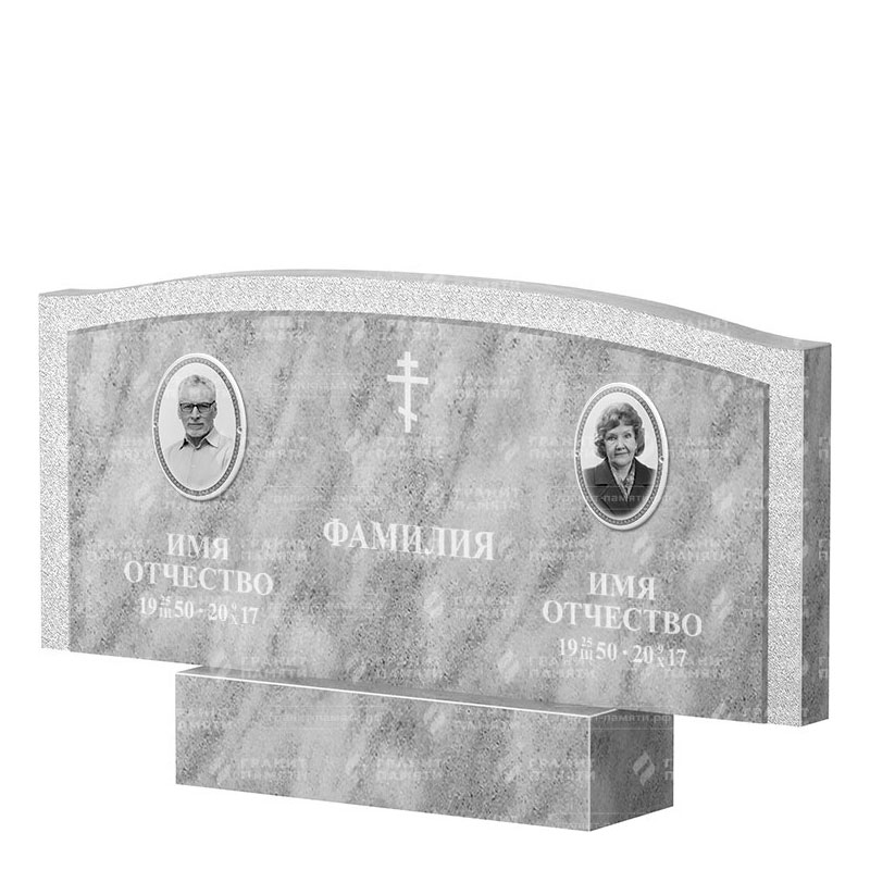 Памятники из мрамора в Октябрьске | Двойной мраморный памятник ФМ-131