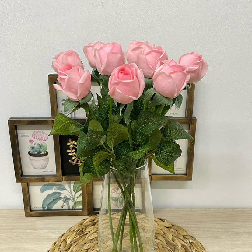 Искусственные цветы в Октябрьске | Цветок искусственный «Роза», нежно-розовая, одиночный