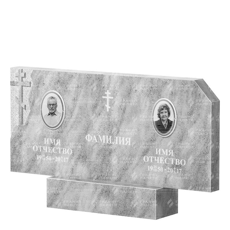 Памятники из мрамора в Октябрьске | Двойной мраморный памятник ФМ-134