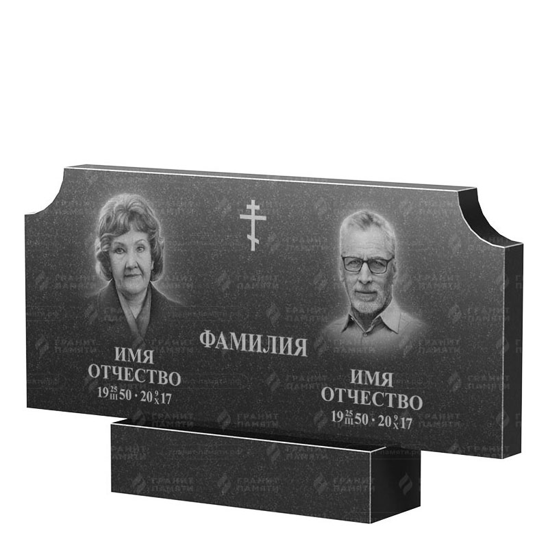 Памятники из гранита двойные в Октябрьске | Двойной гранитный памятник ФГ-253