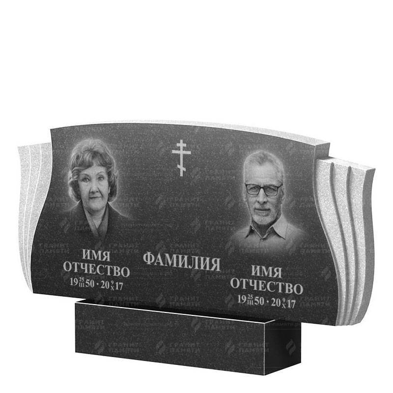 Гранитные памятники в Октябрьске | Двойной гранитный памятник ФГ-264