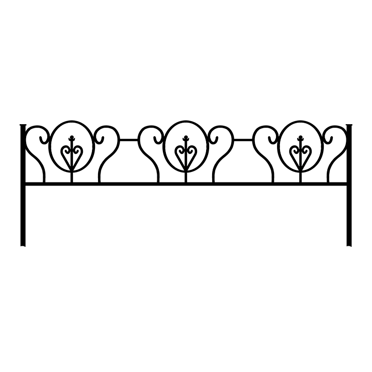 Металлические оградки, столы, скамейки в Октябрьске | Оградка №3