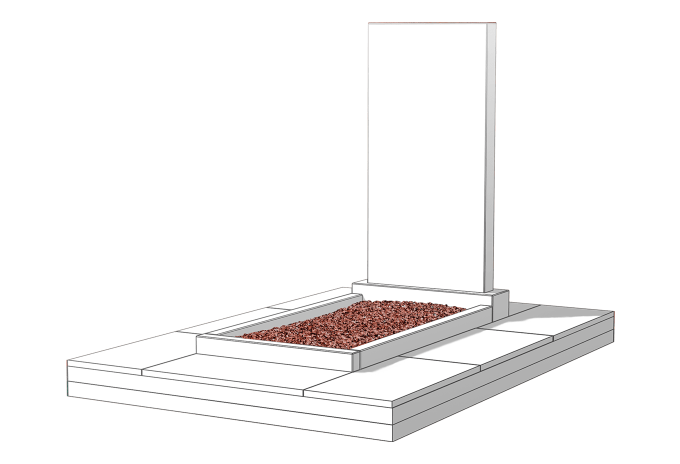 Засыпка цветника камушками в Октябрьске