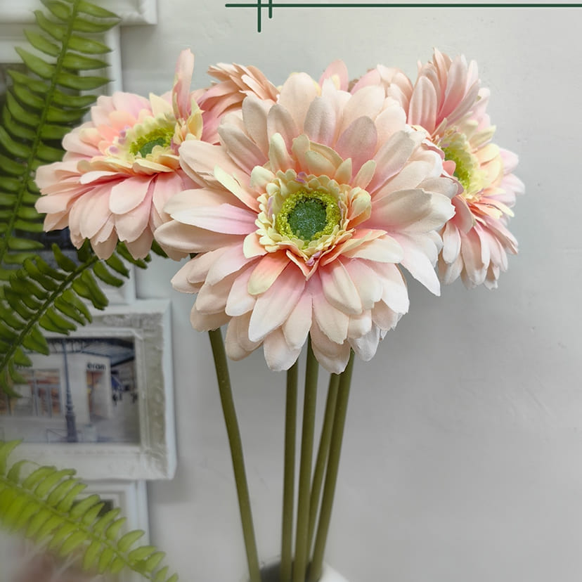 Искусственные цветы в Октябрьске | Цветок искусственный «Гербера», молочно-розовая, одиночный