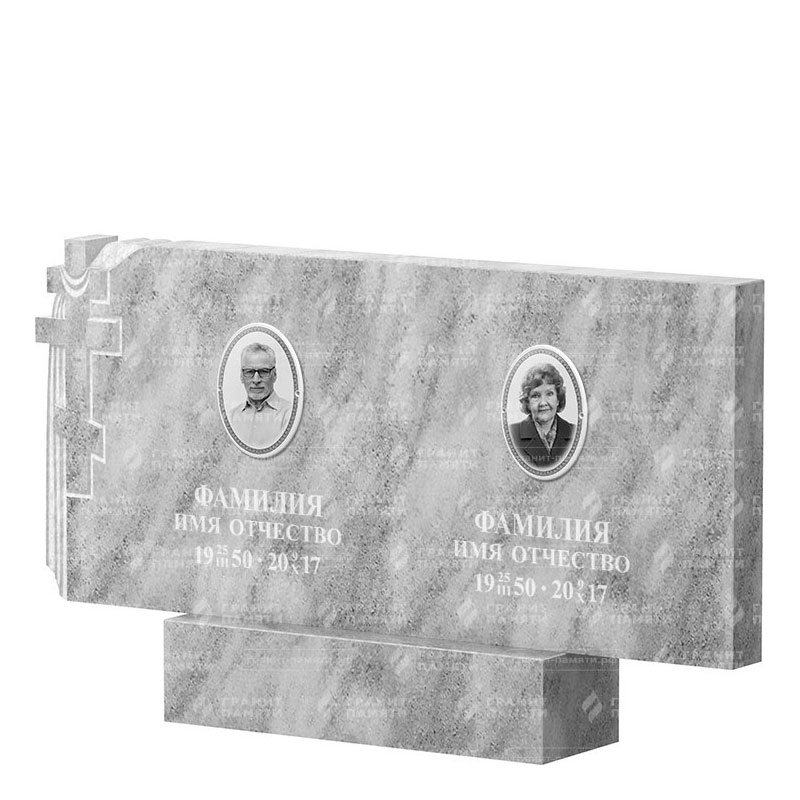 Памятники из мрамора в Октябрьске | Двойной мраморный памятник ФМ-139