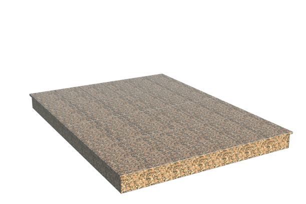 Площадки на могилу в Октябрьске | Площадка с вертикальной (15 см) облицовкой Южно-султаевским гранитом