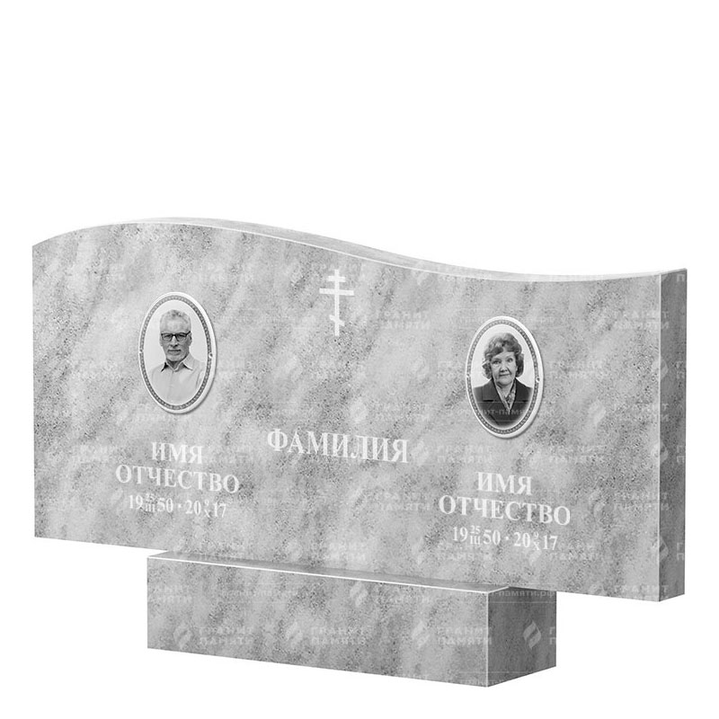 Памятники из мрамора в Октябрьске | Двойной мраморный памятник ФМ-255
