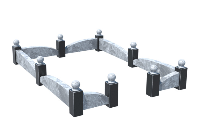 Цоколи на могилу в Октябрьске | Цоколь на могилу №0040