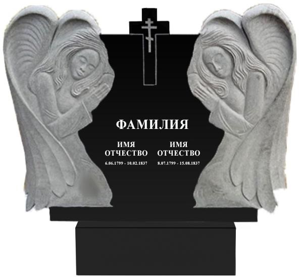 Памятники с ангелом на могилу в Октябрьске | Гранитный памятник Ангел №1