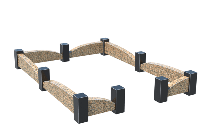 Цоколи на могилу в Октябрьске | Цоколь на могилу №0046