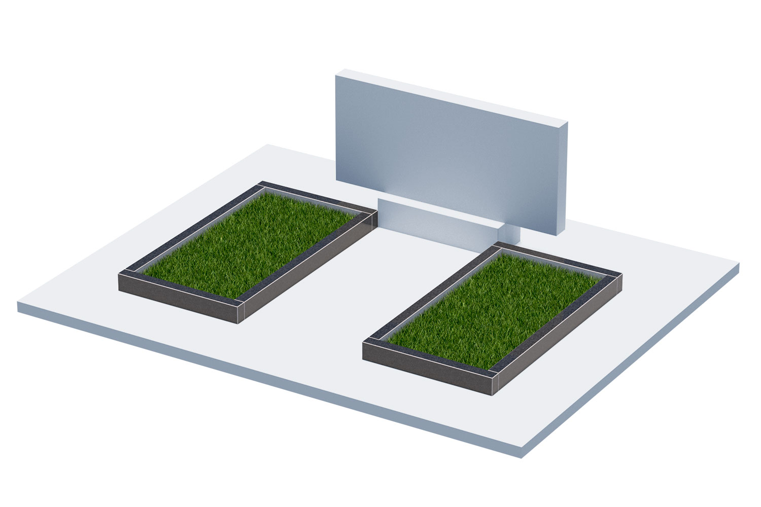 Цветники и надгробные плиты в Октябрьске | Цветник Автономный, 2 шт