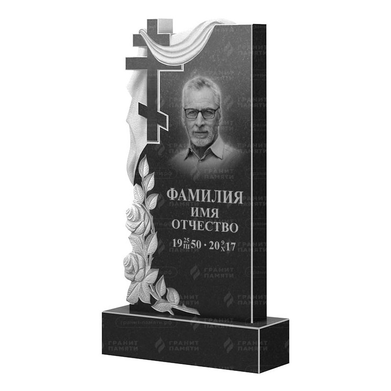 Памятники из гранита вертикальные в Октябрьске | Гранитный памятник ФГ-189