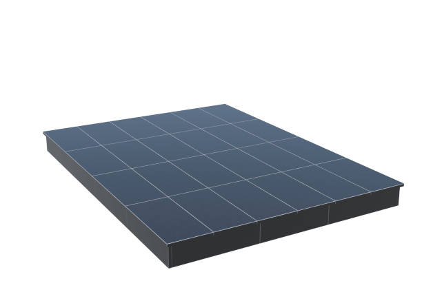 Площадки на могилу в Октябрьске | Площадка с вертикальной (15 см) облицовкой гранитом Габбро