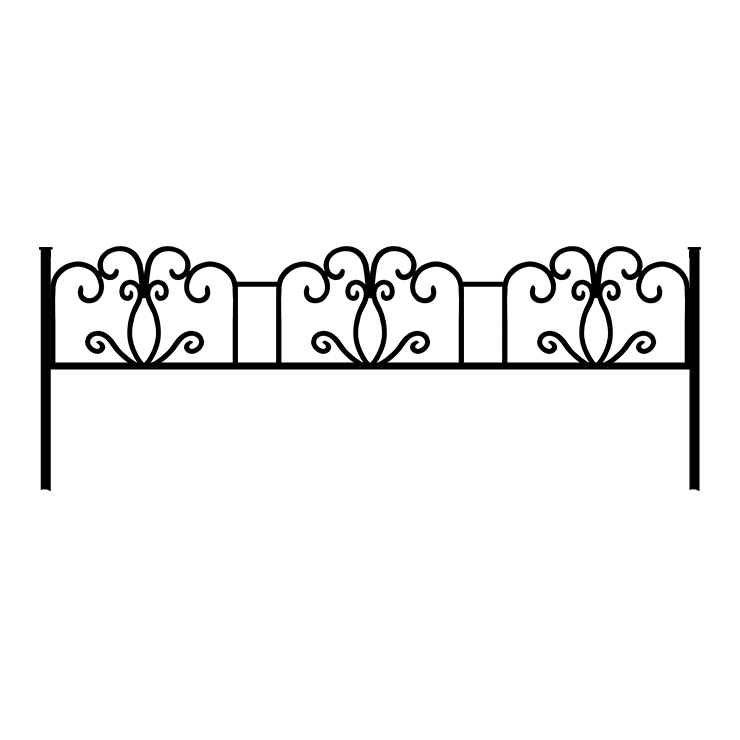 Металлические оградки, столы, скамейки в Октябрьске | Оградка №4