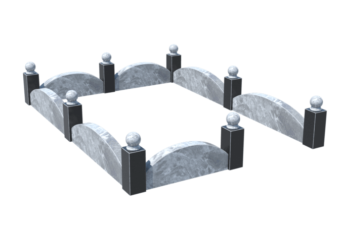 Цоколи на могилу в Октябрьске | Цоколь на могилу №0003