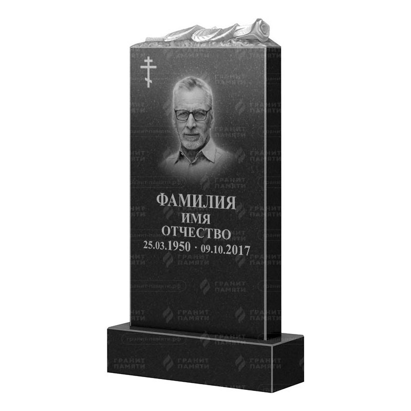 Памятники из гранита с цветами в Октябрьске | Гранитный памятник ФГ-105