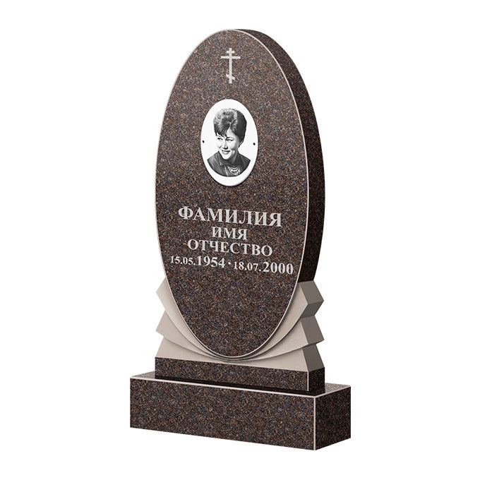 Памятники из цветного гранита в Октябрьске | Памятник из гранита Карел Brown ФГЦ-068