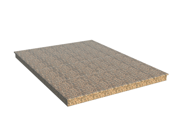 Площадки на могилу в Октябрьске | Площадка с вертикальной (10 см) облицовкой Южно-султаевским гранитом