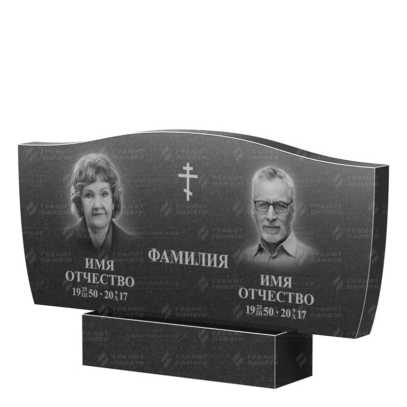 Памятники из гранита двойные в Октябрьске | Двойной гранитный памятник ФГ-258