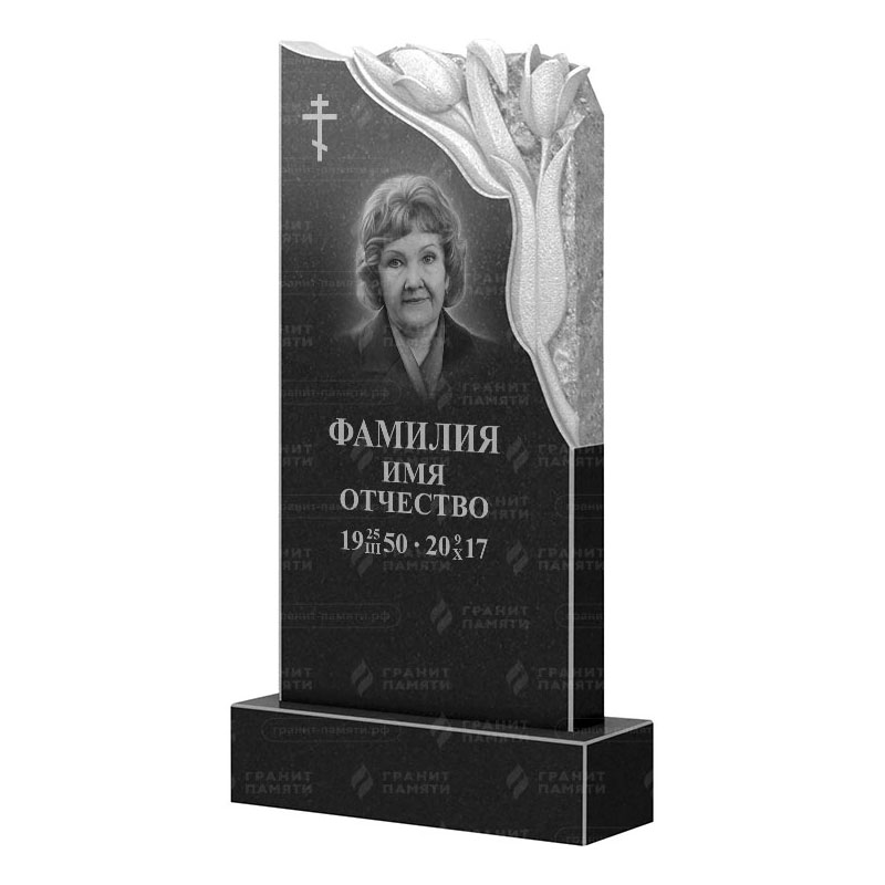 Памятники из гранита с цветами в Октябрьске | Гранитный памятник ФГ-113